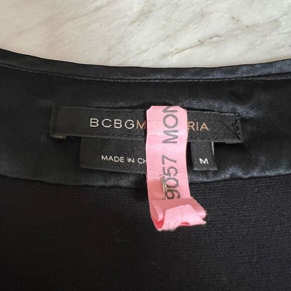 BCBGMaxAzria shift dress with velvet and silk trim and pockets size M - Picture 4 of 8